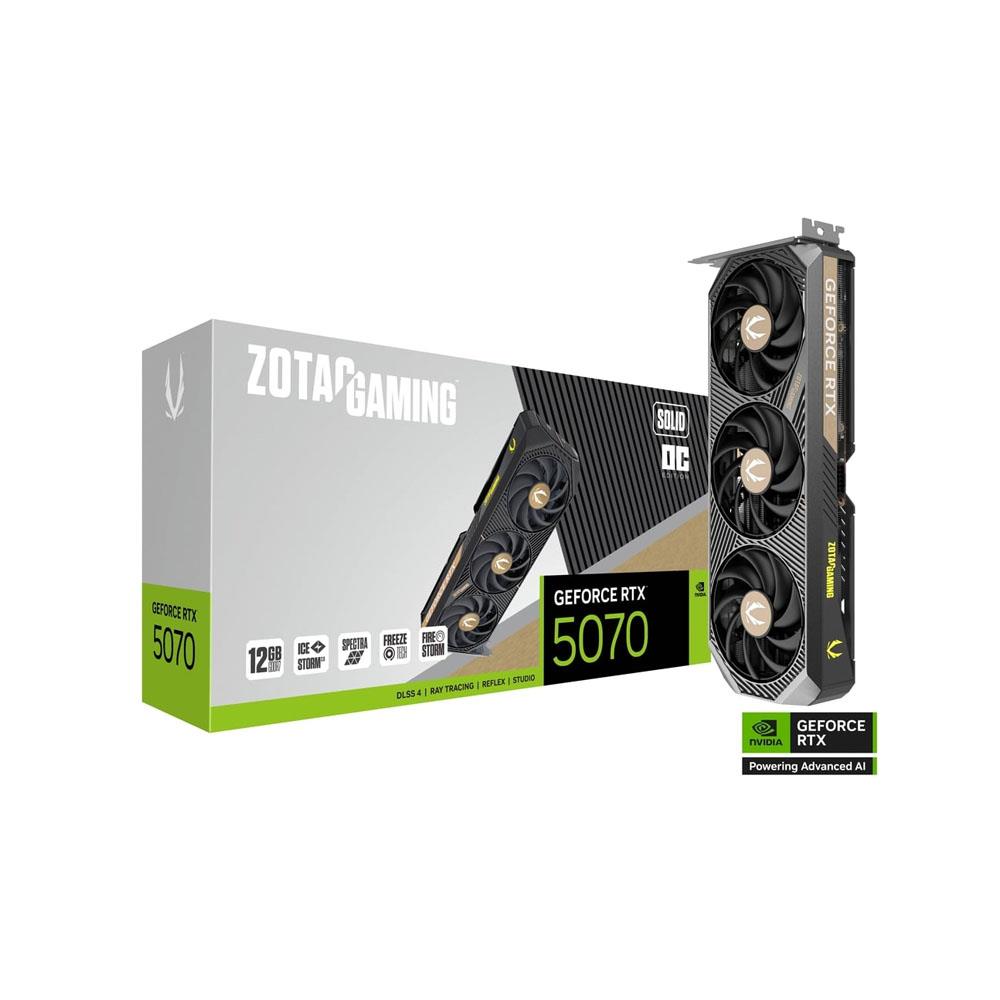 ZOTAC GeForce RTX 5070 GAMING SOLID OC 12GB GDDR7 192Bit DLSS 4 Ekran Kartı