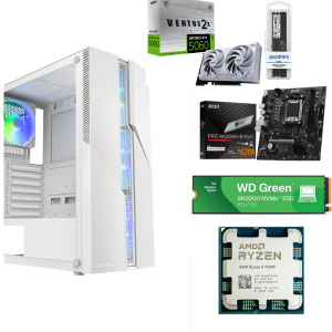 RYZEN 5 7500F / 16GB / 500GB M2 / RTX 5060 / 650W PSU BEYAZ